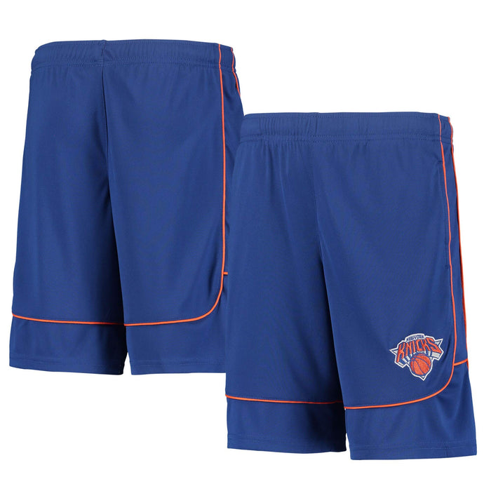 NBA Youth 8-20 Primary Logo Performance Boomin Out Shorts (New York Knicks Blue, Large)