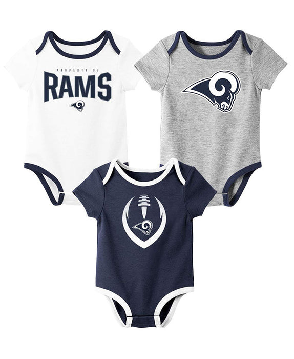 Outerstuff NFL Newborn Infants Nowstalgic Icon 3 Piece Creeper Bodysuit Set (0/3 Months, Houston Texans)