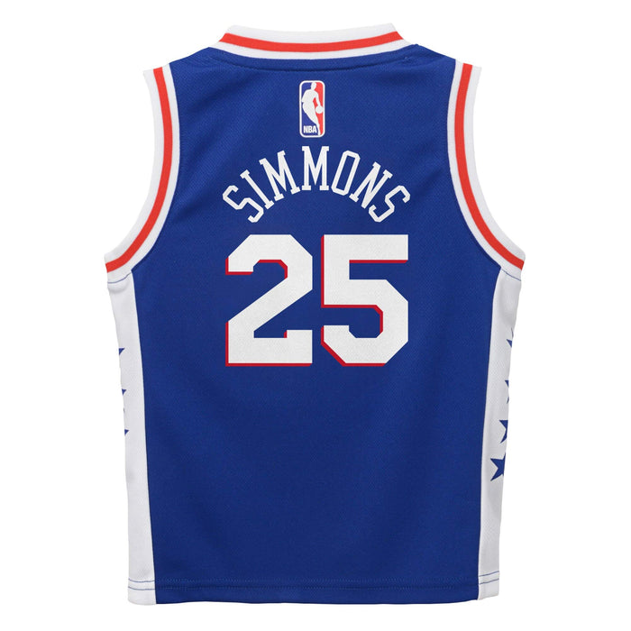Outerstuff NBA Infants Toddler Official Name and Number Replica Home Alternate Road Player Jersey (12 Months, Ben Simmons Philadelphia 76ers Blue)