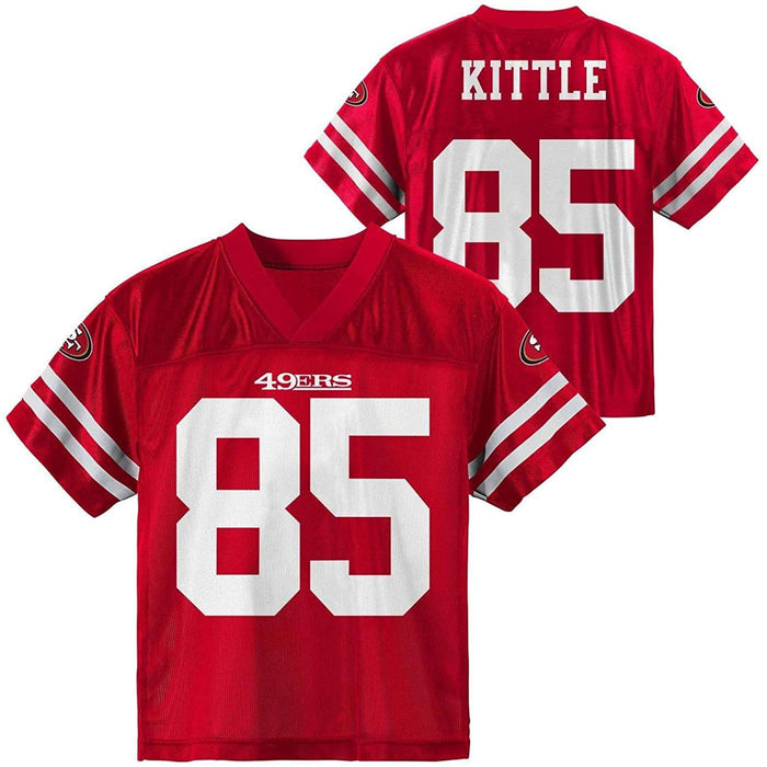 George Kittle San Francisco 49ers #85 Kids 4-7 Red Home Player Jersey (5-6)