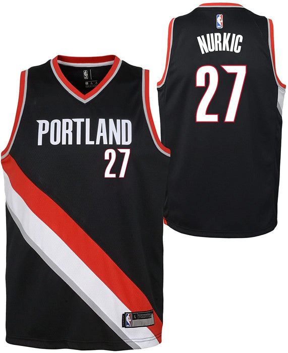 Jusuf Nurkic Portland Trail Blazers #27 Black Kids 4-7 Icon Edition Jersey (4)