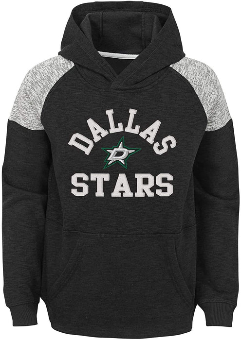 Outerstuff NHL Youth 8-20 Team Color Hat Trick Pullover Sweatshirt Fleece Hoodie (Small 8, Dallas Stars)