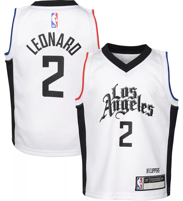 Outerstuff Kawhi Leonard Los Angeles Clippers #2 Toddler White City Edition Jersey (4T)
