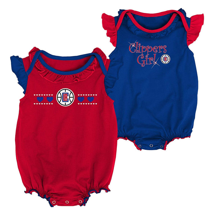 Outerstuff NBA Newborn Infants Girls Homecoming 2 Piece Creeper Bodysuit Set (0/3 Months, New Orleans Pelicans)