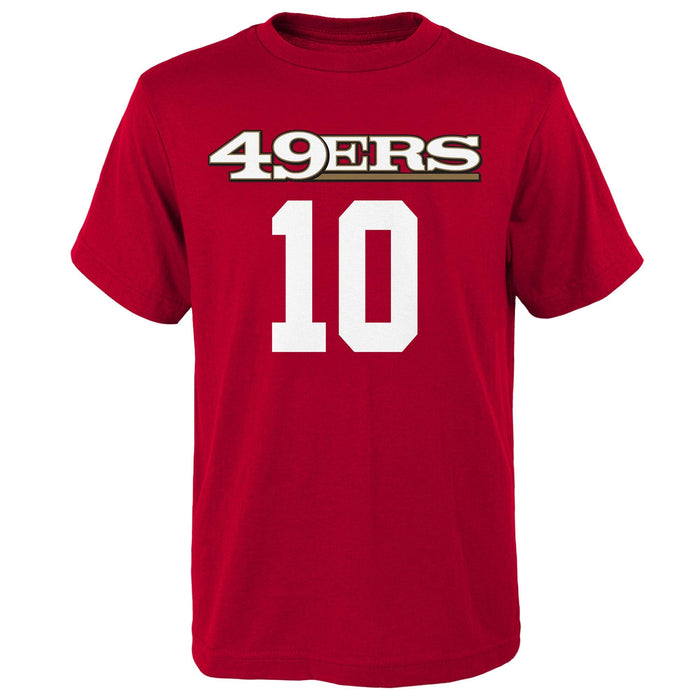 NFL Infants Toddler Team Color Alternate Mainliner Name and Number Player T-Shirt (12 Months, Jimmy Garoppolo San Francisco 49ers Home Red)