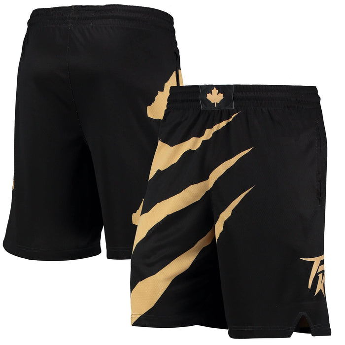 Outerstuff Toronto Raptors Black Gold Youth 8-20 City Edition Performance Swingman Shorts (14-16)