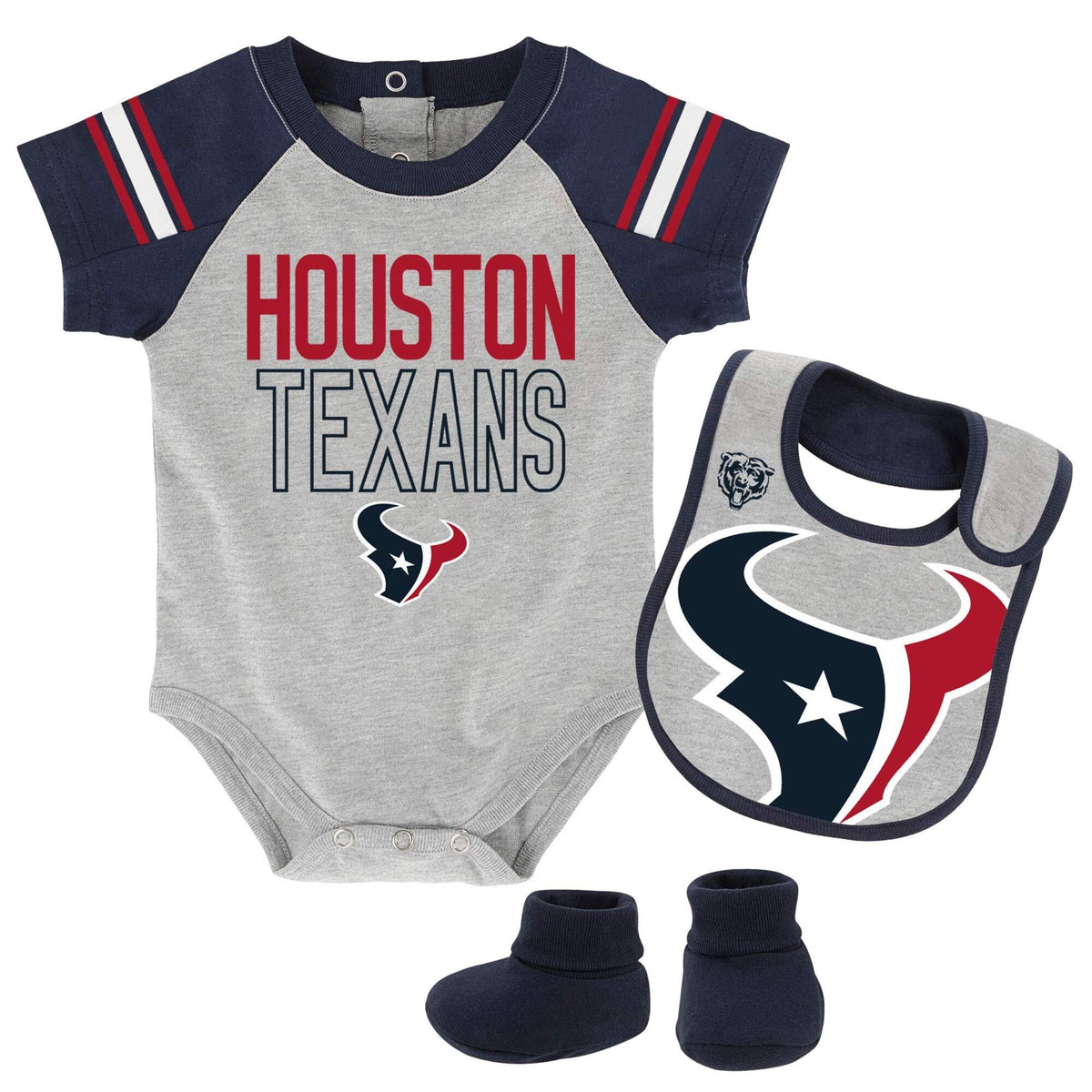 Newborn & Infant Houston Astros Heathered Gray Three-Piece Bodysuit, Bib &  Bootie Set