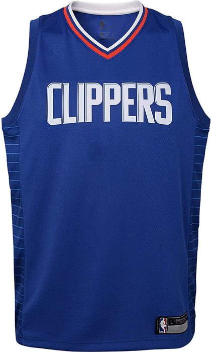 Los Angeles Clippers Blank Blue Kids 4-7 Icon Edition Jersey (4)