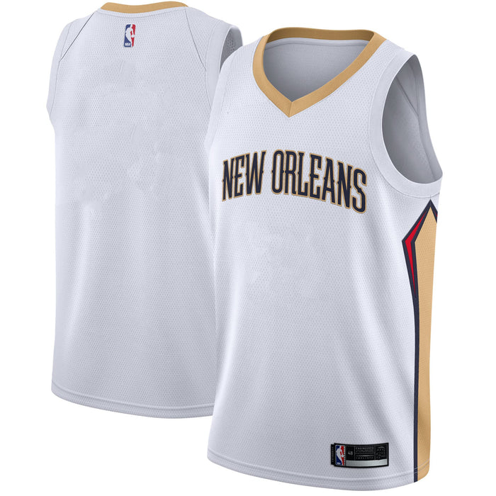 New Orleans Pelicans Blank Youth 8-20 White Association Edition Swingman Jersey (8)