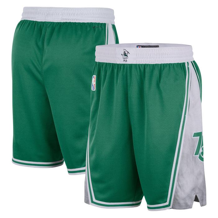NBA Youth 8-20 Official 2021-22 City Edition Swingman Performance Shorts (8, Boston Celtics Green)