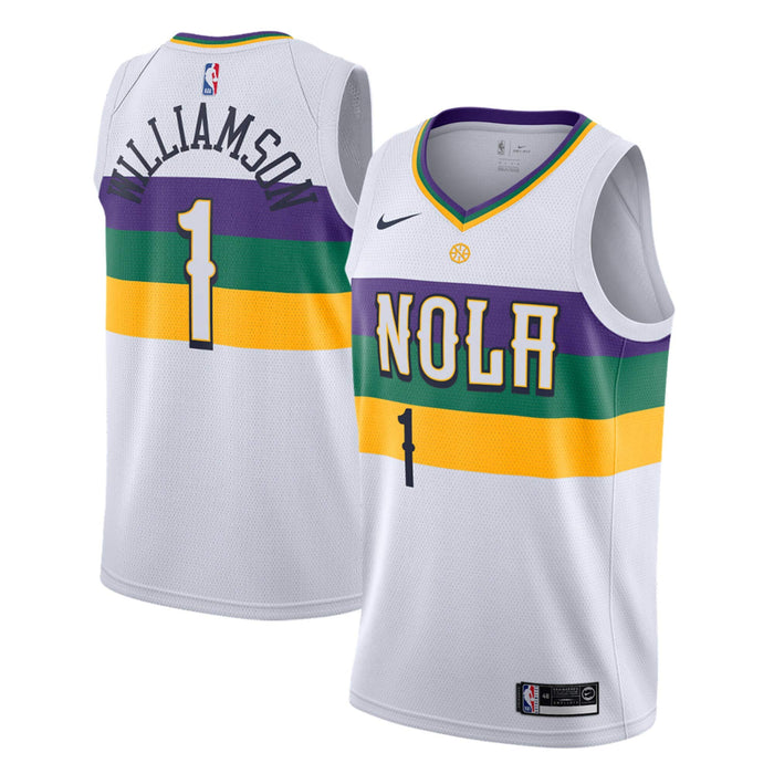 Zion Williamson New Orleans Pelicans #1 Youth 8-20 White City Edition Swingman Jersey (14-16)