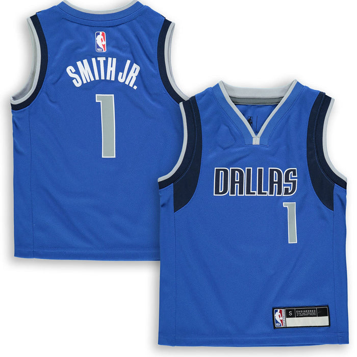 Dennis Smith Jr Dallas Mavericks #1 Youth 8-20 Blue Icon Edition Swingman Jersey (14-16)