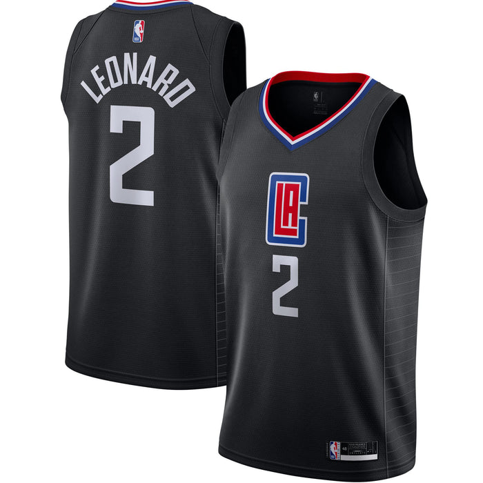 Outerstuff Kawhi Leonard Los Angeles Clippers #2 Youth 8-20 Black Statement Edition Swingman Jersey (8)