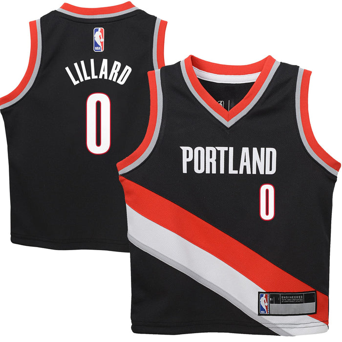 Damian Lillard Portland Trail Blazers #0 Black Infants Toddler Icon Edition Jersey (3T)