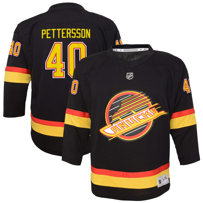 Outerstuff Elias Petterson Vancouver Canucks Black #40 Youth 8-20 Flying Skate Replica Jersey (8-12)