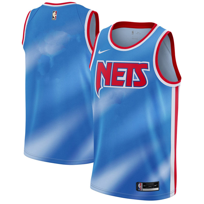 Brooklyn Nets Blank Youth 8-20 Blue Hardwood Classic Edition Swingman Jersey (8)