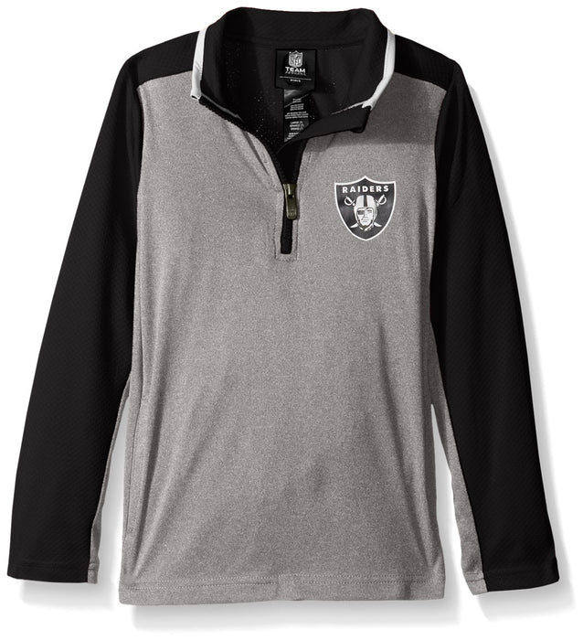 NFL by Outerstuff Boys' NFL Kids & Youth Matrix 1/4 Zip Top, Light Charcoal, XL(18)