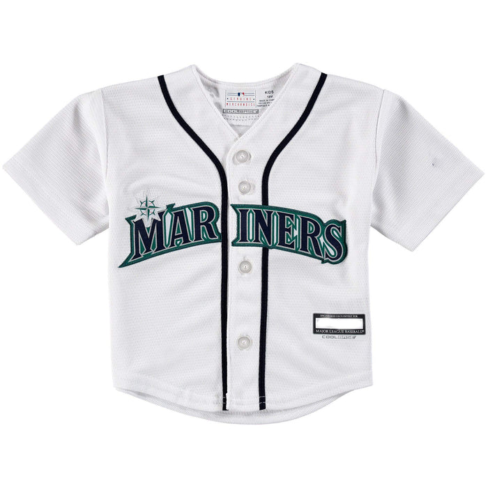 Outerstuff MLB Newborn Infants Toddler Blank Cool Base Home Team Jersey (12 Months, Seattle Mariners Home White)