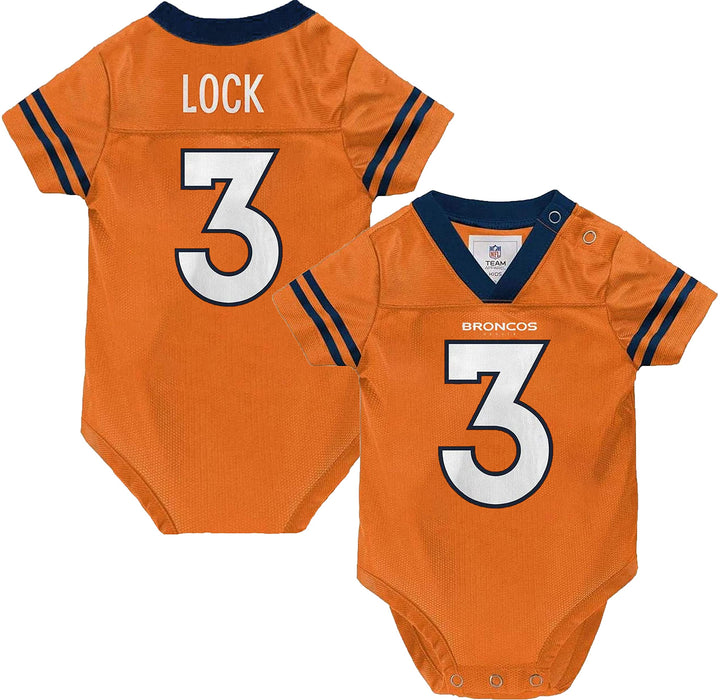 Newborn & Infant Russell Wilson Orange Denver Broncos Mainliner Player Name Number Bodysuit