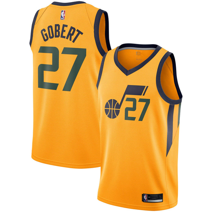 Rudy Gobert Utah Jazz #27 Official Youth 8-20 Swingman Jersey (Medium 10/12, Rudy Gobert Utah Jazz Yellow Statement Edition)