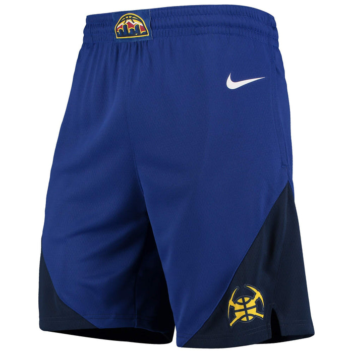 Denver Nuggets Youth 8-20 Official Swingman Dri-Tek Performance Shorts (Youth - Small, Denver Nuggets Blue Statement Edition Shorts)