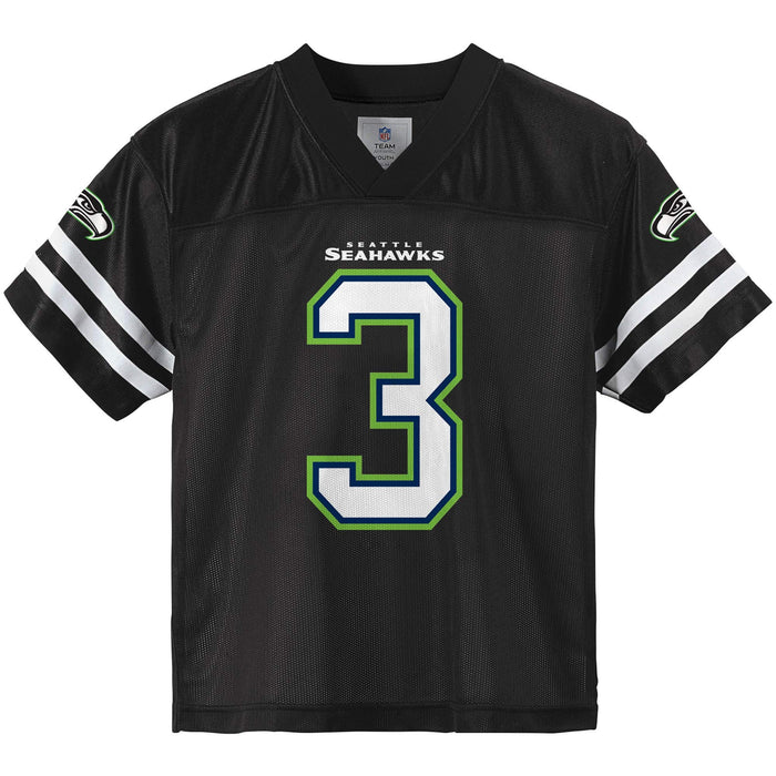 Russell Wilson Seattle Seahawks #3 Black Youth 8-20 Alternate Player Jersey (Medium)