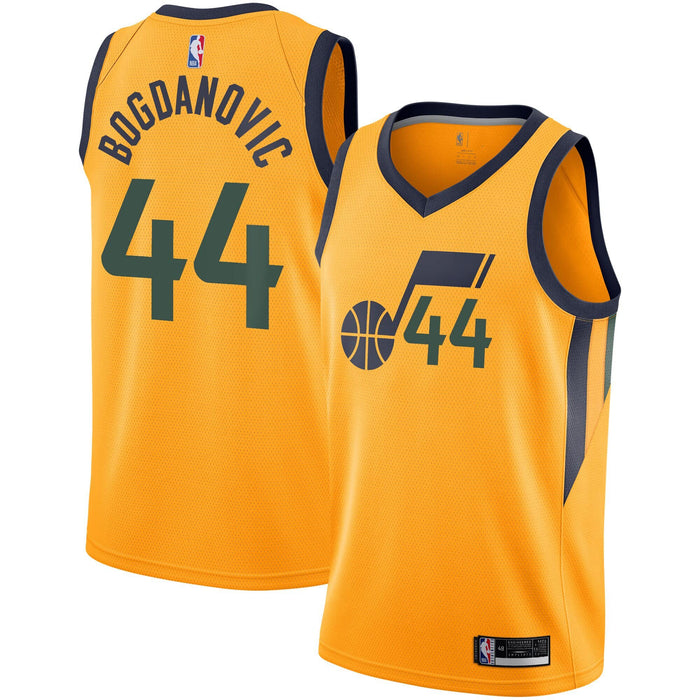 Outerstuff Bogdan Bogdanovic Utah Jazz #44 Yellow Kids 4-7 Statement Edition Jersey (4)