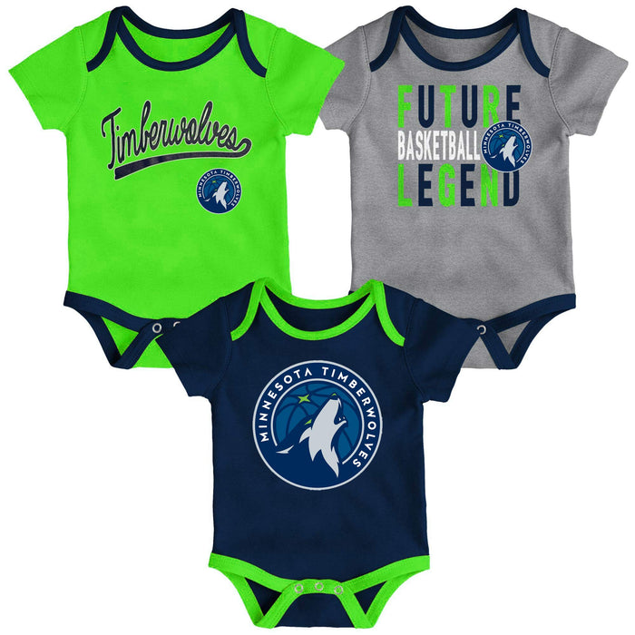Outerstuff NBA Newborn Infants Champion 3 Piece Creeper Bodysuit Set - Houston Rockets 0/3 Months