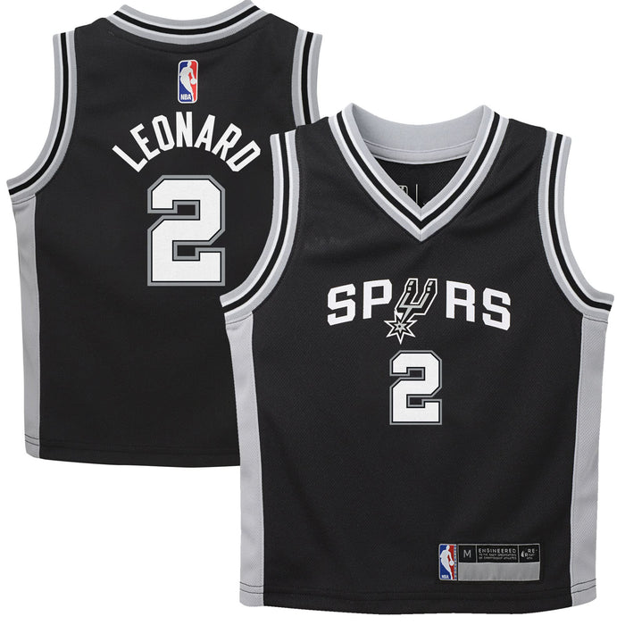 Kawhi Leonard San Antonio Spurs #2 Infants Toddler Black Icon Edition Jersey (12 Months)