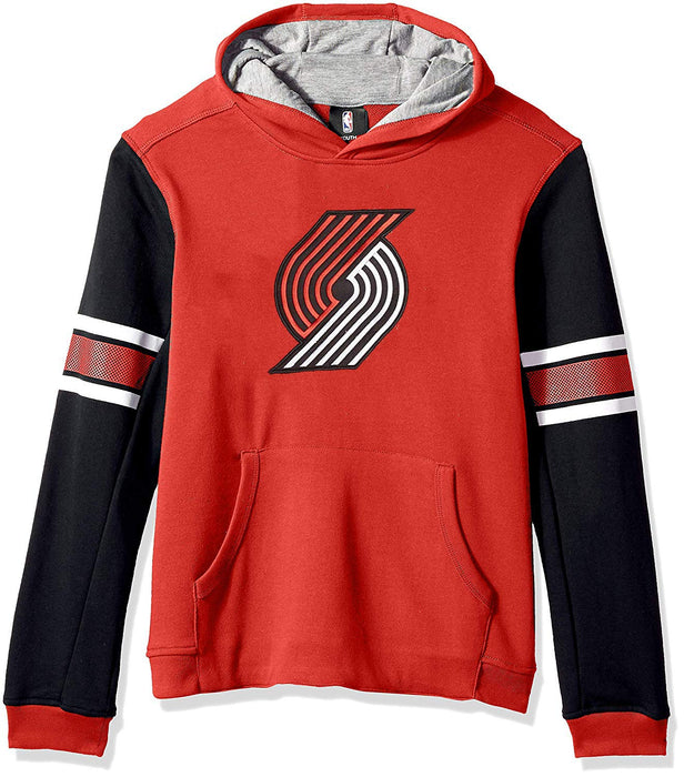 Portland Trail Blazers Red Kids Block Action Pullover Hoodie (4)