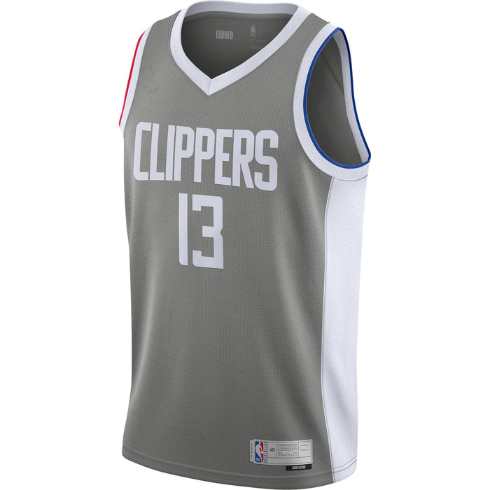 Paul George Los Angeles Clippers #13 Youth 8-20 Gray Earned Edition Swingman Jersey (10-12)