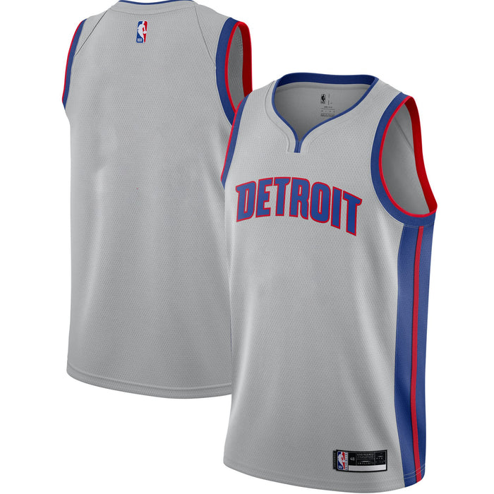 Outerstuff Detroit Pistons Blank Youth 8-20 Gray Statement Edition Swingman Jersey (8)