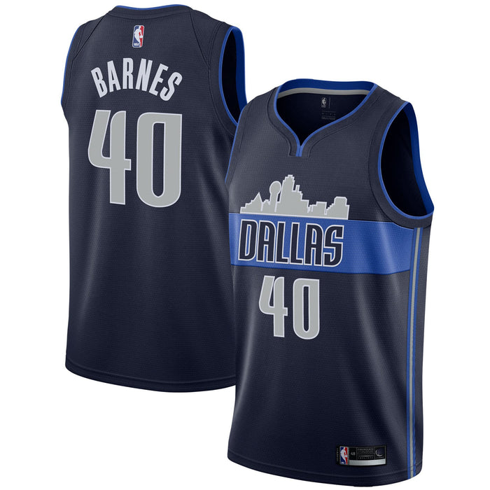 Harrison Barnes Dallas Mavericks #40 Youth 8-20 Blue Icon Edition Jersey (8)