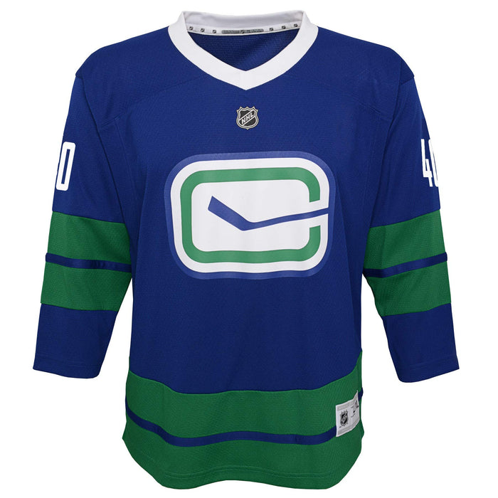 Outerstuff Youth Vancouver Canucks Elias Pettersson #40 Royal Alternate Third Replica Jersey (Youth S/M)