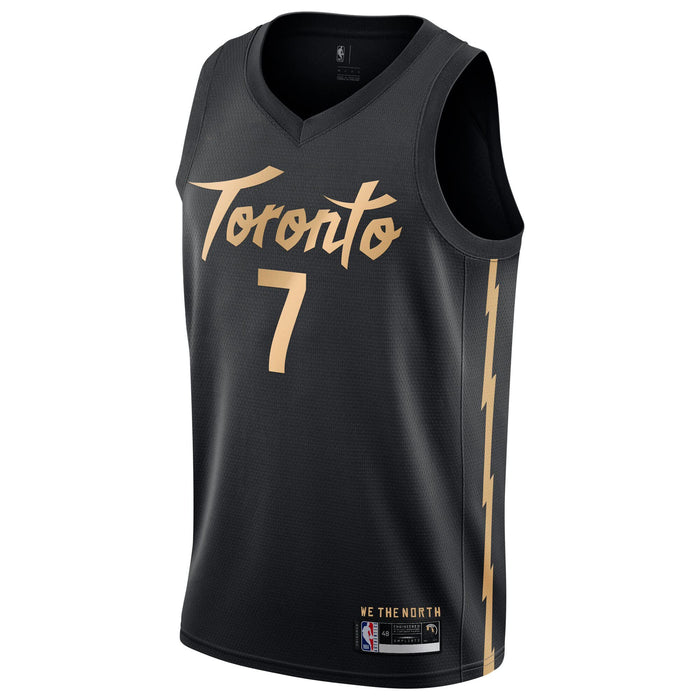 Outerstuff Kyle Lowry Toronto Raptors #7 Youth 8-20 Black Gold City Edition Swingman Jersey (8)