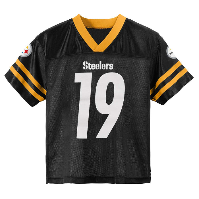 Juju Smith-Schuster Pittsburgh Steelers #19 Black Youth Home Player Jersey (Small 8)