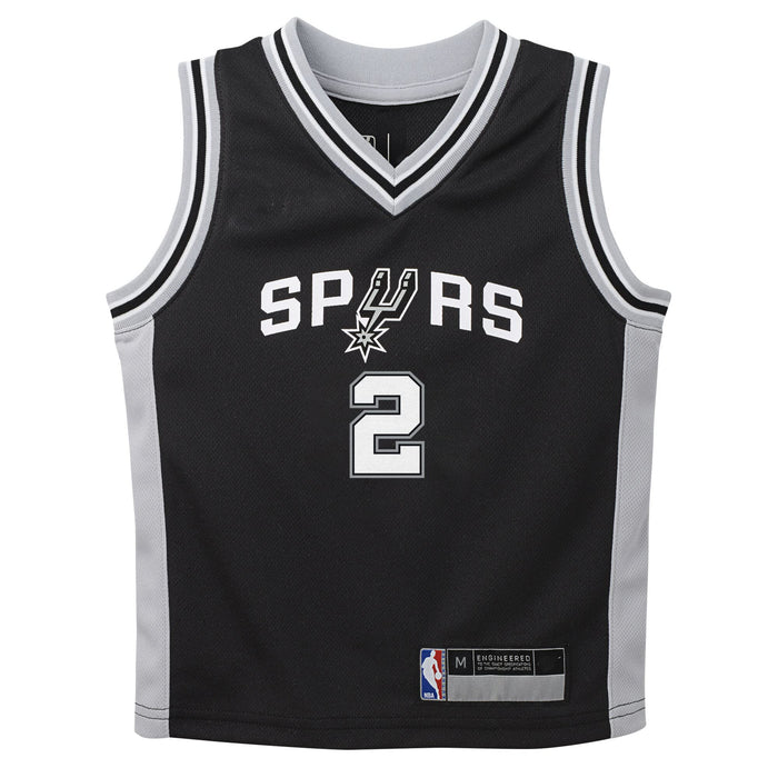 Kawhi Leonard San Antonio Spurs #2 Infants Toddler Black Icon Edition Jersey (12 Months)