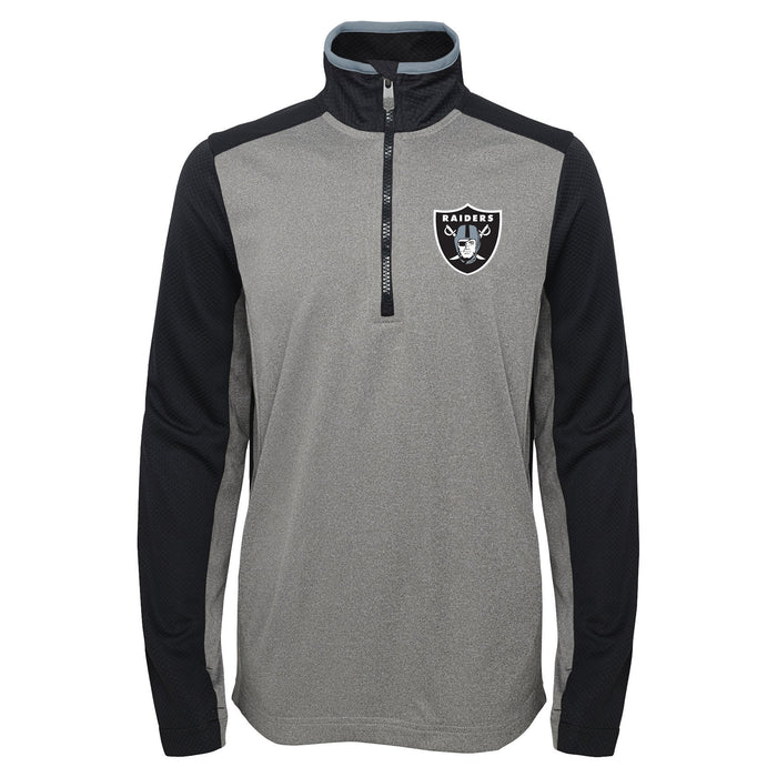 NFL by Outerstuff Boys' NFL Kids & Youth Matrix 1/4 Zip Top, Light Charcoal, XL(18)