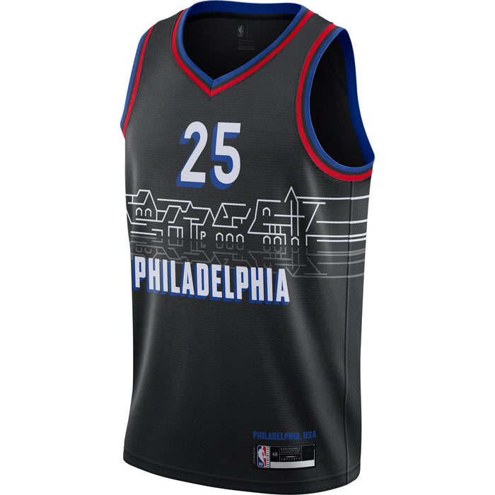 Ben Simmons Philadelphia 76ers #25 Black Infants Toddler City Edition Jersey (3T)