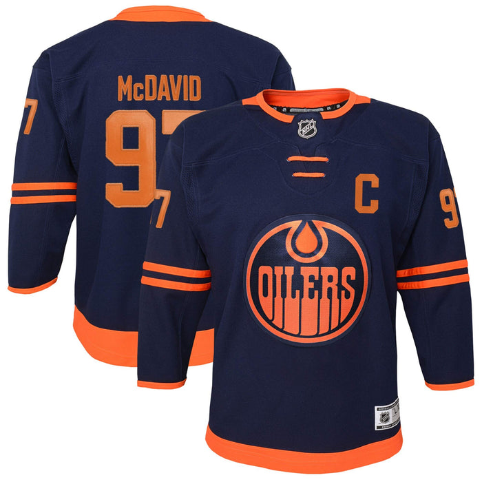 Connor McDavid Edmonton Oilers #97 Navy Infants Toddler Alternate Premier Jersey (12-24 Months)