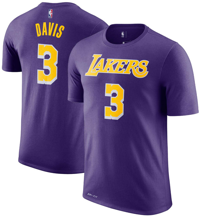 NBA Youth 8-20 Performance Dri Fit Statement Edition Name & Number Player T-Shirt (8, Anthony Davis Los Angeles Lakers Purple Statement Edition)