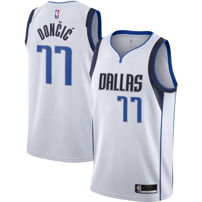 Luka Doncic Dallas Mavericks White #77 Youth 8-20 Association Edition Jersey (8)