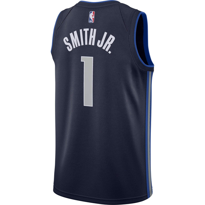 Outerstuff Dennis Smith Jr Dallas Mavericks #1 Navy Official Youth 8-20 Statement Edition Swingman Jersey (Large 14/16)