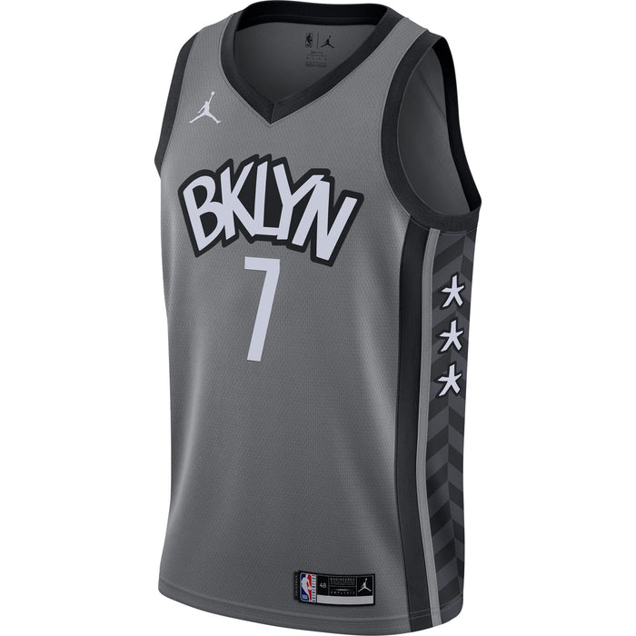 Outerstuff Kevin Durant Brooklyn Nets #7 Youth 8-20 Gray Statement Edition Swingman Jersey (8)