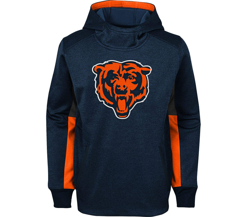 Outerstuff NFL Kids Youth 8-20 Team Color Status Pullover Sweatshirt Hoodie (Chicago Bears Navy, 4)