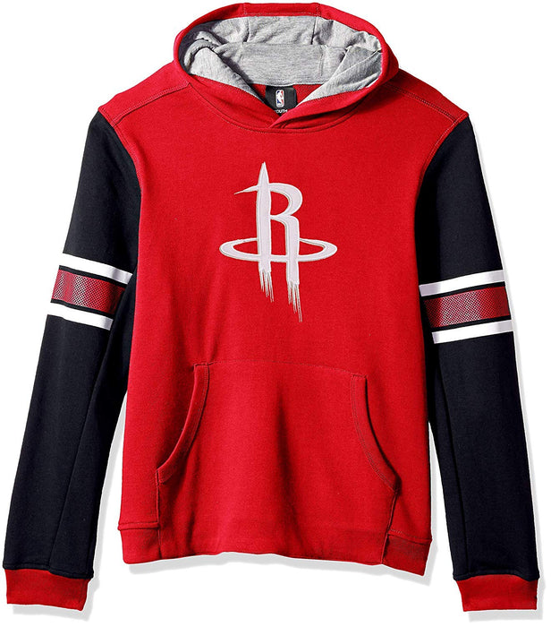 Outerstuff Houston Rockets Red Kids Block Action Pullover Hoodie (4)