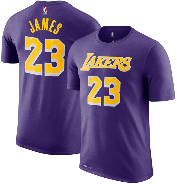 NBA Youth 8-20 Performance Dri Fit Statement Edition Name & Number Player T-Shirt (8, Anthony Davis Los Angeles Lakers Purple Statement Edition)