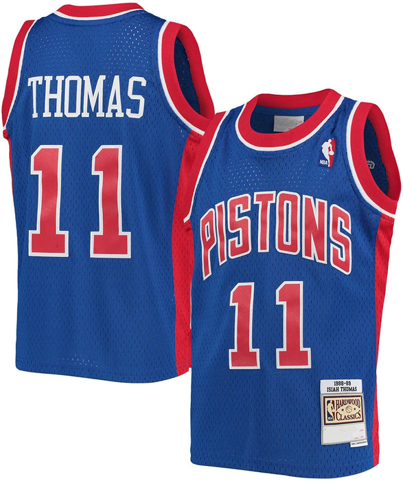 Isiah Thomas Detroit Pistons #11 Blue Youth 8-20 Soul Hardwood Classic Swingman Jersey (10-12)