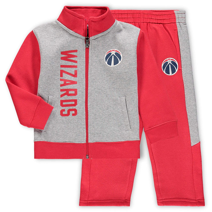 Outerstuff NBA Infants Toddler On The Line Fleece Full Zip Track Jacket and Pants Set (Houston Rockets Red, 2T)