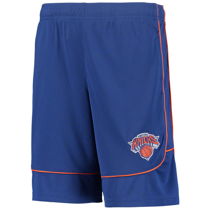 NBA Youth 8-20 Primary Logo Performance Boomin Out Shorts (New York Knicks Blue, Large)